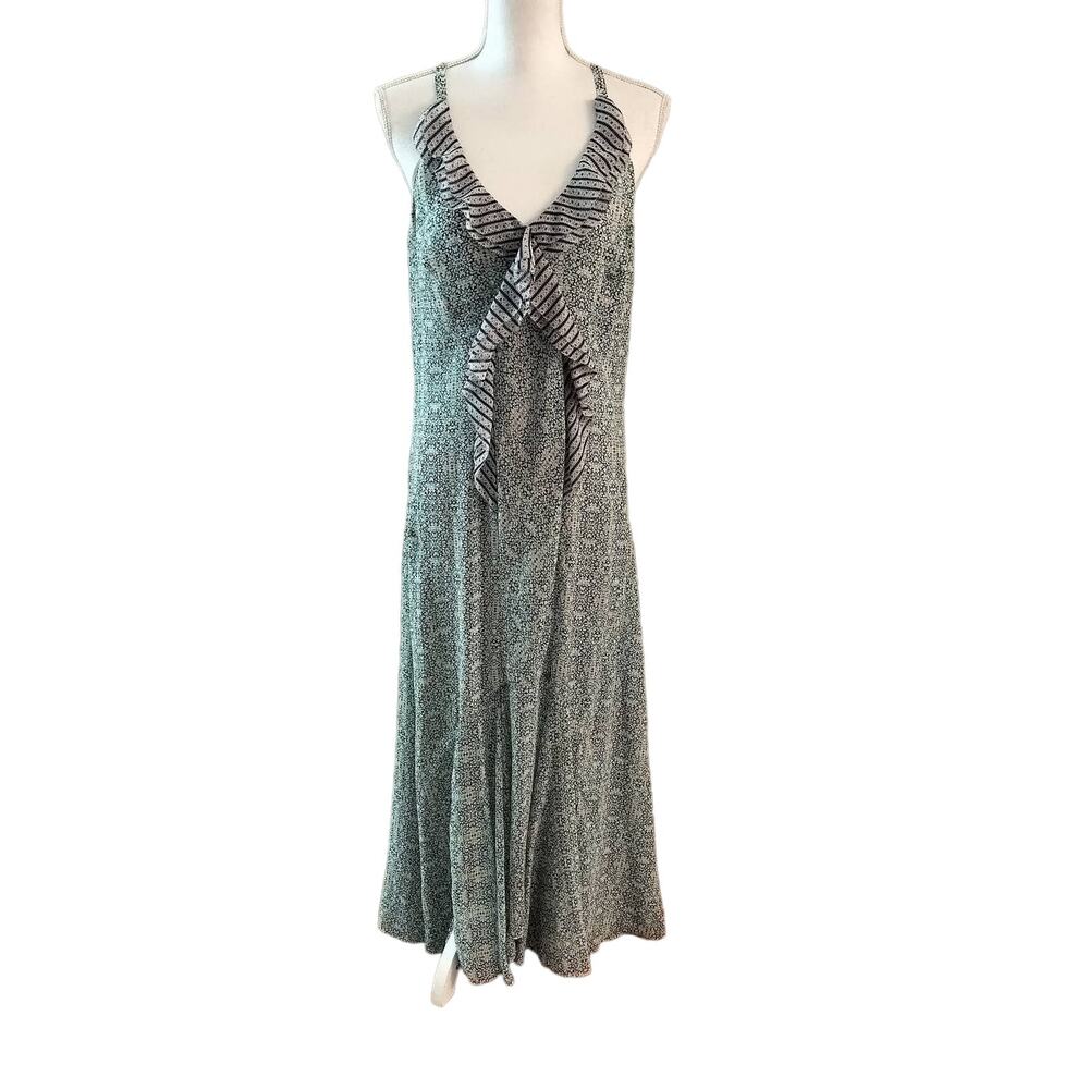 Cabi Size 8 Garden Party Mixed Print Flowy Midi Dress - Picture 2 of 6